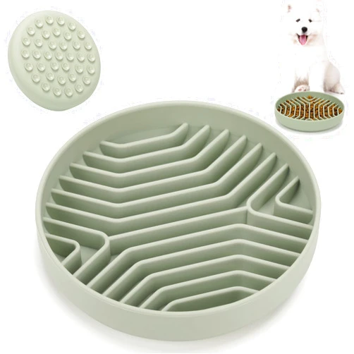 Anipaw Slow Feeder Dog Bowls Silicone Maze Food Bowl Feeders Dog Puzzle Lick Mat to Slow Down Eating for Large Medium Small Breed Size Dogs