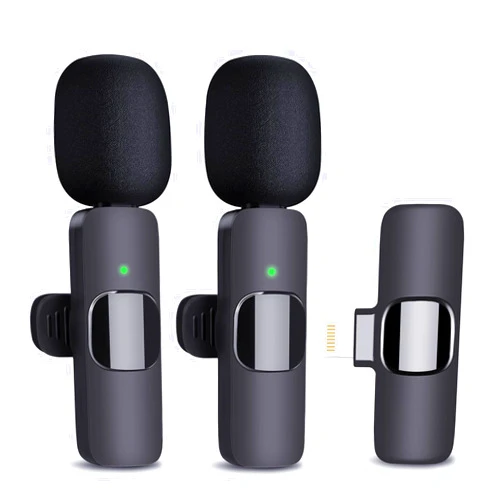 Nartoup Wireless Microphone for iPhone, 2 Pack Professional Dual Lavalier Microphone for Video Recording, Live Streaming, YouTube, Facebook, TikTok, Vlog, Presentation