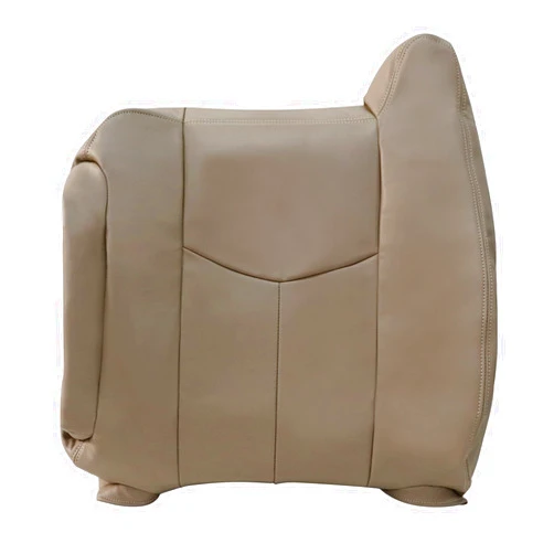 NLQR Front Driver Top Back Replacement Seat Cover Tan Microfiber Leather Compatible with Chevy Silverado Avalanche GMC Sierra 2003 2004 2005 2006 2007