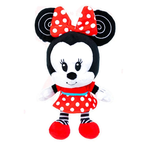KIDS PREFERRED Disney Baby Minnie Black and White High Contrast Crinkle Plush, Boys and Girls Ages 0+ (81263)