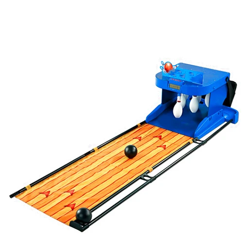 CEVIZ Electronic Bowling Alley Game, Indoor Bowling Ball Sports Game Console with LED Electronic Scoreboard, with Automatic Reset, Lighting, Simulation Sound Effect, for Children and Adults