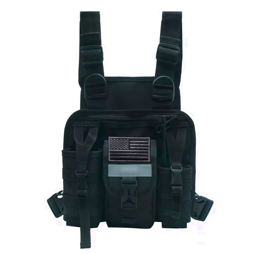 TDYU Radio Chest Harness Walkie Talkie Chest Holster Chest Tool Harness Chest Rig with Radio Pouch for Baofeng Kenwood Arcshell Motorola Two Way Radio