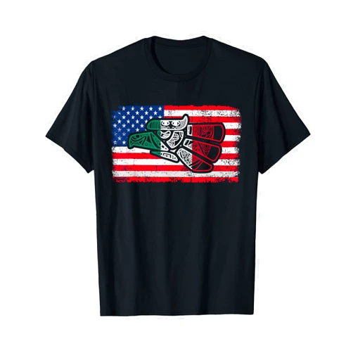 Mexican Flag For Mexico Cinco de Mayo Poncho Aztec Mexico Vintage Mexican Flag Pride Hecho en Mexico Jersey USA T-Shirt