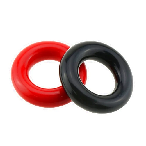 ZZHXSM Golf Weighted Swing Ring 2PCS Black and Red Golf Club Warm Up Weight Swing Donut for Men Women Golfer Practice, Golf Club Swing Trainer Ring,Weight Ring Diver