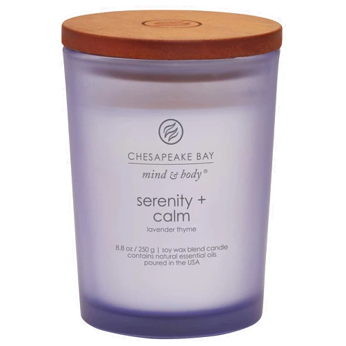 Chesapeake Bay Candle Scented Candle, Serenity + Calm (Lavender Thyme), Medium Medium Serenity + Calm