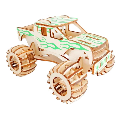 ROEOLNIL 3D Wooden Puzzle Hot Rod Wooden Model Car Kit to Build - Very Detailed and Sturdy - 3D Wooden Puzzle - Mechanical
