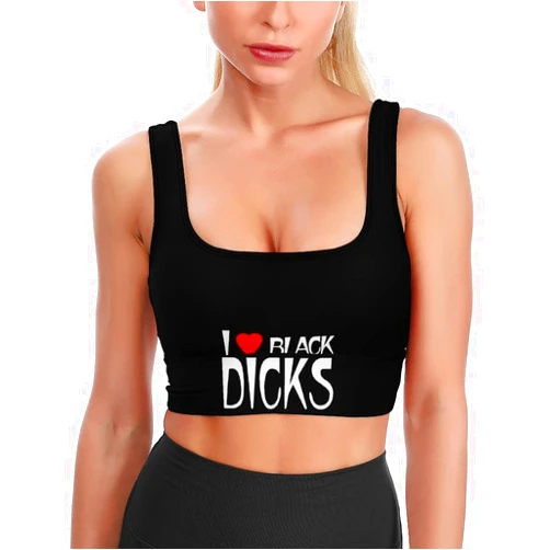BAIJIAOYUN My Other Ride is Your Face Sports Bra for Women Padded Bra Yoga Crop Tank Tops Fitness Workout Running Top