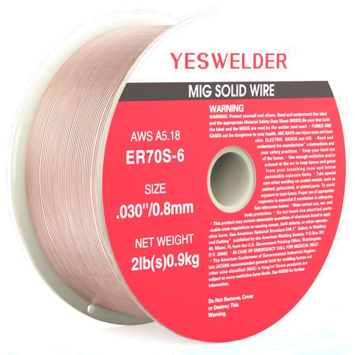 YESWELDER ER70S-6 .030-Inch on 2-Pound Spool Carbon Steel Mig Solid Welding Wire