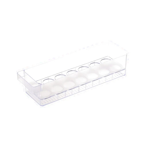 Yamazaki Home Tower Egg Holder Organizer For Refrigerator Or Counter - Kitchen Food Storage, Stackable Fridge Drawer - Eggs - Abs Plastic