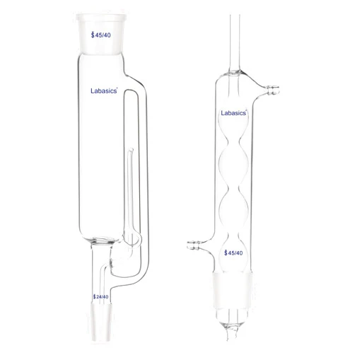 Labasics 500 ml Soxhlet Type Extraction Apparatus, Borosilicate Glass 45/40 Soxhlet Extractor with Allihn Condenser, 2 Pack