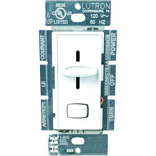 Lutron Skylark Preset Dimmer, 1000-Watt Incandescent, Single-Pole/3 Way, S-103PH-WH, White