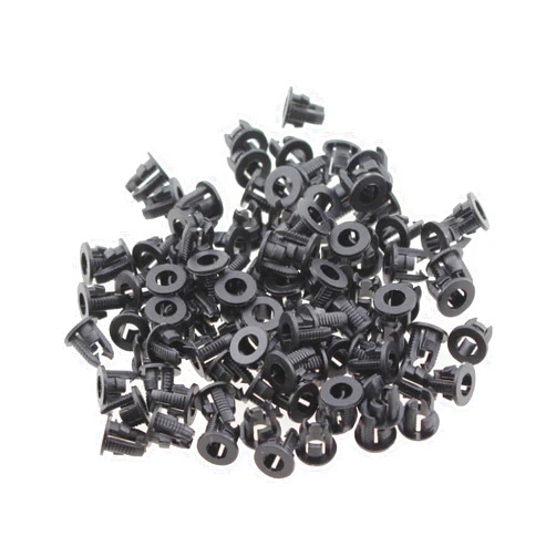 SQXBK 100pcs 3mm Panel Mount Socket Plastic Lampholder LED Bulb Diode Holder Black LED Long and Short Clip Suitable for LED Light Fixing