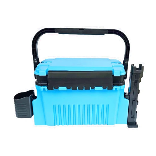 SRRPSPIGEON Fishing Tackle Box Fishing Tackle Storage Fishing Bucket with Rod Holder Live Fish Bait Bucket Multifunctional Outdoor Fishing Box Fishing Tools Multi-Functional (Blue, Big)