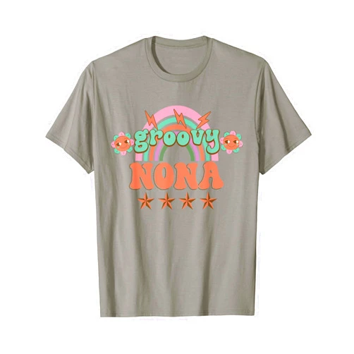 Vintage Groovy Nona party apparel Retro vintage groovy Nona matching family party celebration T-Shirt