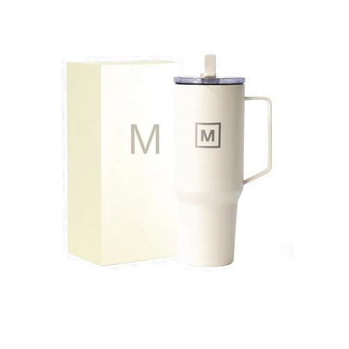 Everything for the Mistress 40 Ounce Vacuum Insulated Stainless Steel Tumbler (Stainless Steel, Cream), Universal Travel Tumbler