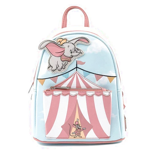 Loungefly Disney Dumbo Flying Circus Tent Womens Double Strap Shoulder Bag Purse