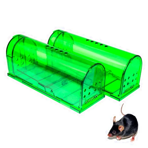 AKCHY Humane Mouse Trap - Mouse Traps That Work – Best Mouse, Mice and Rat Trap Plastic Traps Live Catch and Release Rodents, Safe Around Children and Pets (2Packs)