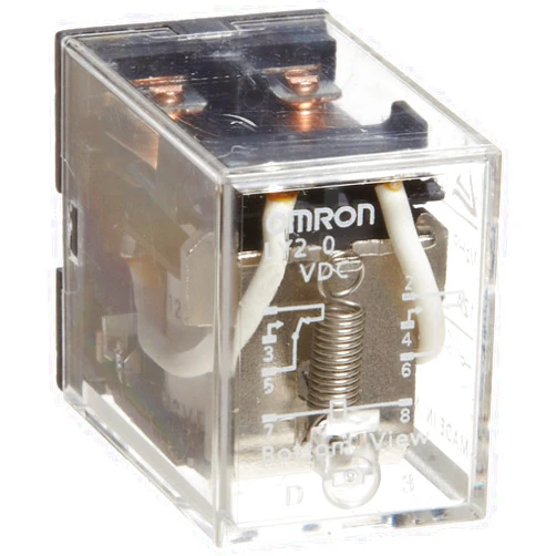 Omron LY2-0-DC24 General Purpose Relay, Standard Type, PCB Terminal, Standard Bracket Mounting, Single Contact, Double Pole Double Throw Contacts, 36.9 mA Rated Load Current, 24 VDC Rated Load Voltage