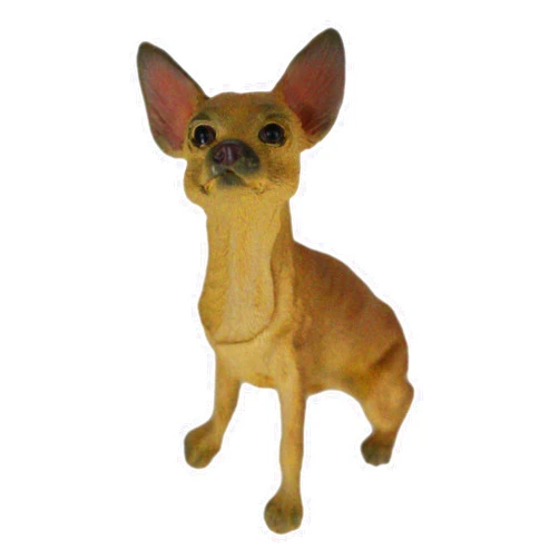 Ebros Gift Sitting Lifelike Adorable Shorthair Tan Chihuahua Puppy Dog Figurine Realistic Picante Taco Pup Pet Pal Dogs Memorial Pedigree Breed Collectible Resin Decor