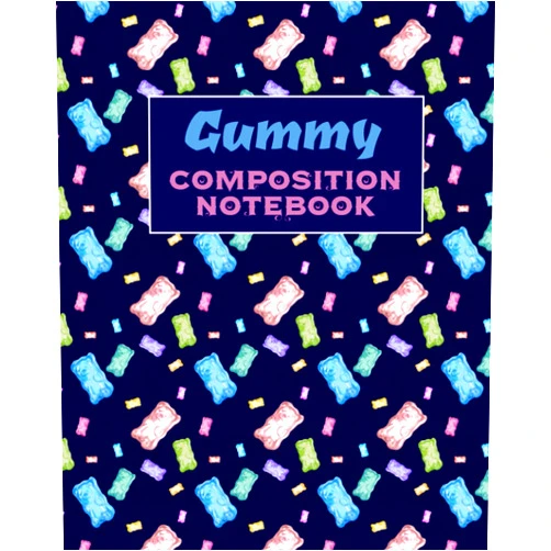Ksar Salah Gummy Notebook - Composition Notebook, Notebook, Flower Book, High School Notebook, College Ruled Notebook, Cute Notebook, Funny Notebook, Teen Notebook, College Notebook, Exercise Book