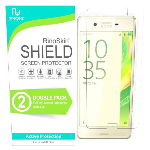 RinoGear (2-Pack) Screen Protector Designed for Sony Xperia X Screen Protector [Flexible Clear Film] Case Friendly Accessories