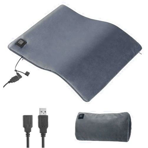 Honwally USB Heating Pad, Portable 5V Electric Heat Pad for Pain Relief - Neck, Back, Shoulders, Abdomen Cramps - Heated Travel Blanket for Car with Auto Shut Off 17x14 Inch (No Build in Battery)