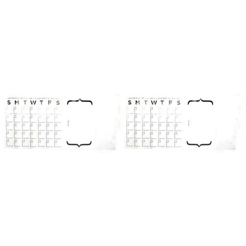 RoomMates RMK3726GM Dry Erase/Whiteboard Calendar Peel and Stick Giant Wall Decals (Pack of 2)