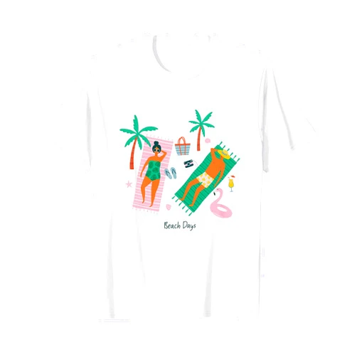Summer vibes Beach days vipe summer retro sunset, palm trees Beach days T-Shirt