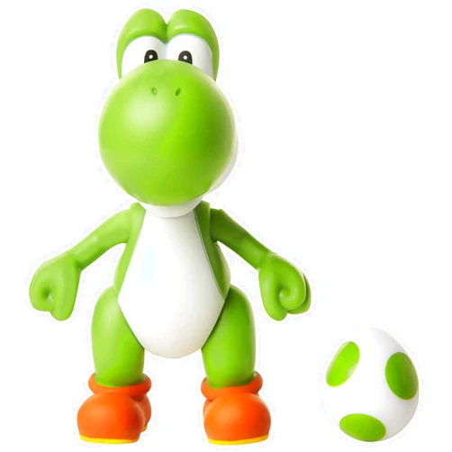 Super Mario 4-Inch Acation Figures Green Yoshi with Egg