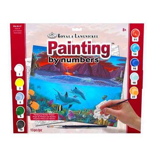 Royal & Langnickel PAL20 Painting by Numbers Adult Large Art Activity Kit, Ocean Life