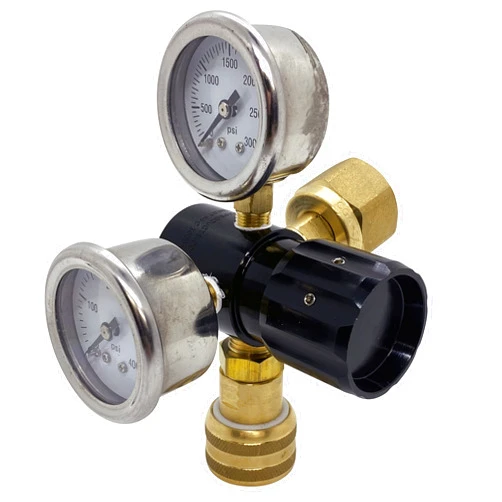 Preece Precision Adjustable High Flow 0-250 PSI Carbon Dioxide CGA320 Co2 Regulator for Tires, HVAC, Plumbing or any HIGH FLOW Non-Freezing CO2 Application