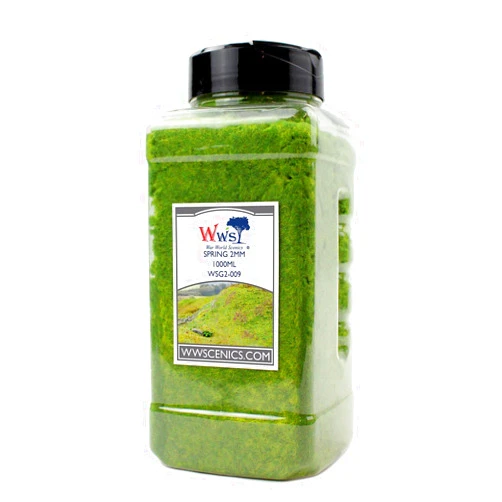 WWS War World Scenics WWScenics | 2mm Spring Static Grass | 1000ml Can | WSG2-009 | Realistic Model Scenery Material