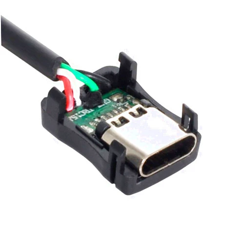 Cablecc 10set DIY 4pin USB 2.0 Type C Female Socket Connector SMT Type with PC Board & Housing & 3.0mm SR