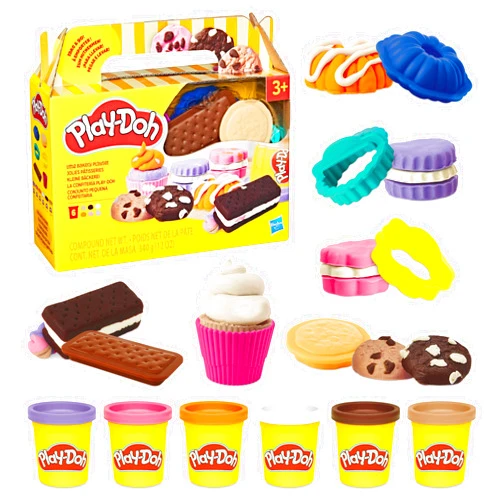 Play-Doh Little Bakery Playset, Play Kitchen Toys, Sweet Treat Set, Arts & Crafts for Kids 3+ Years