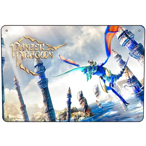Liuyuebibii Panzer Dragoon RemakePoster Vintage Metal Signs 8 x 12 Inches Wall Plaque Decor