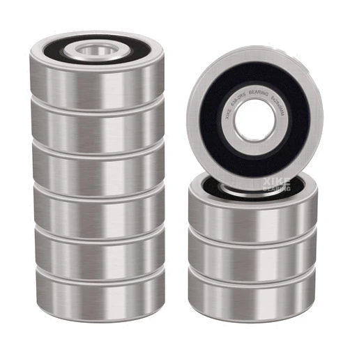 XiKe 10 Pcs 638-2RS Double Rubber Seal Bearings 8x28x9mm, Pre-Lubricated and Stable Performance and Cost Effective, Deep Groove Ball Bearings.