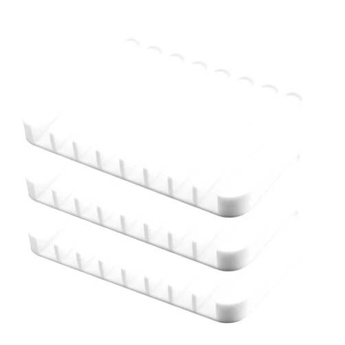 UVIVIU Silicone Soap Dish for Shower, Bar Soap Holder, Soap Saver with Drainer, Soap Tray for Bathroom Kitchen, Self-draining Waterfall, Easy Cleaning (Pack of 3) (White)…
