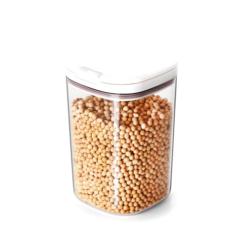 LivLab Mker Cereal Containers Storage 1.7L/1.5Qt Candy Dispenser, BPA-Free, Pop Containers with Lids for Grain, Rice and Snacks Kitchen Organizers and Storage, White
