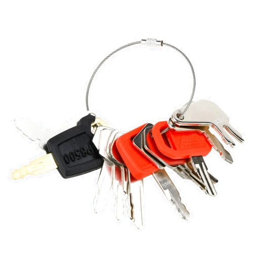 Tecreddy 12 Heavy Equipment Keys, Construction Key Master Set for Cat Caterpillar Case JD John Deere Hyster Komatsu Takeuchi Lucas Ford New Holland Keys Heavy Equipment