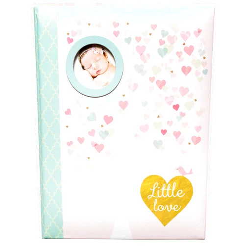 C.R. Gibson Pink 'Little Love' Baby Girl Memory Book for Newborns, 64 pgs., 9'' W x 11.125'' H