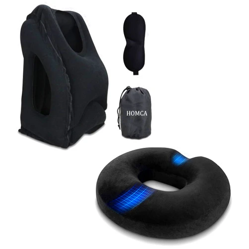 HOMCA Donut Pillow hemmoroid Cushion for Office Chair,Sciatica Pain Relief ​for Sitting,Premium Memory Foam Wheelchair Cushions for Pressure Relief,Tailbone Pain Car Seat