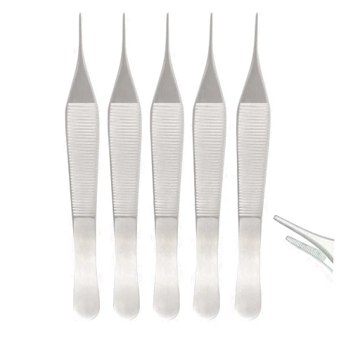 AAProTools Adson Dressing Surgi Forceps 4 3/4 inch Serrated Pack of 5