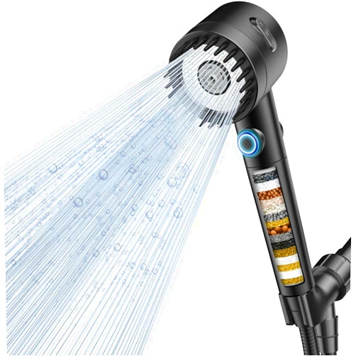 Vatex Filtered Shower Head with Handheld, High Pressure 5-Spray Shower Head with Filters for Hard Water