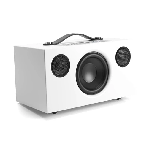 Audio Pro C5 MK II Wireless Speaker - Compact HiFi Stereo - Bluetooth, WiFi, AirPlay 2, Chromecast, Spotify Connect - Multiroom, Home, Office, Beach, Camping, Travel - Portable Sound - White
