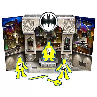 Fisher-Price Imaginext DC Super Friends Gotham City Pop-Up Playset with 3 mystery figures for preschool kids ages 3 to 8 years