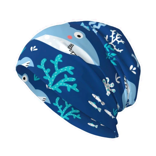 Radmag Shark Beanie Hats for Men Women Slouchy Beanies Knit Hat Skull Cap Cancer Hat Chemo Headwear Caps