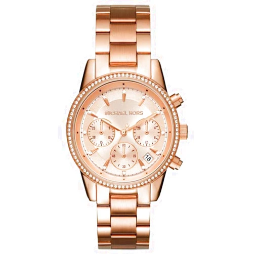 Michael Kors Ritz Women's Watch, Stainless Steel and Pavé Crystal Watch for Women