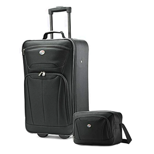 American Tourister Fieldbrook Ii Softside Upright Luggage, Black, 2-Piece Set (tote/21)