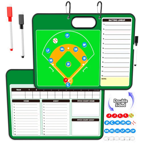 Torlam Magnetic Dry Erase Coach Board, Baseball, Soccer, Football, Basketball Coaching Clipboard