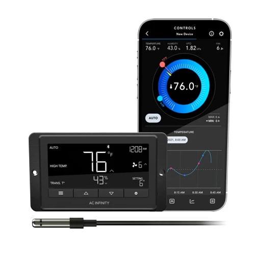 AC Infinity Controller 67, Smart Bluetooth Fan Controller with Temperature, Humidity, Schedules, Grow Cycles, Dynamic Speed Programming for CLOUDLINE Airlift Fans Cooling and Ventilation